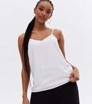New Look Off White Strappy Back Cami
